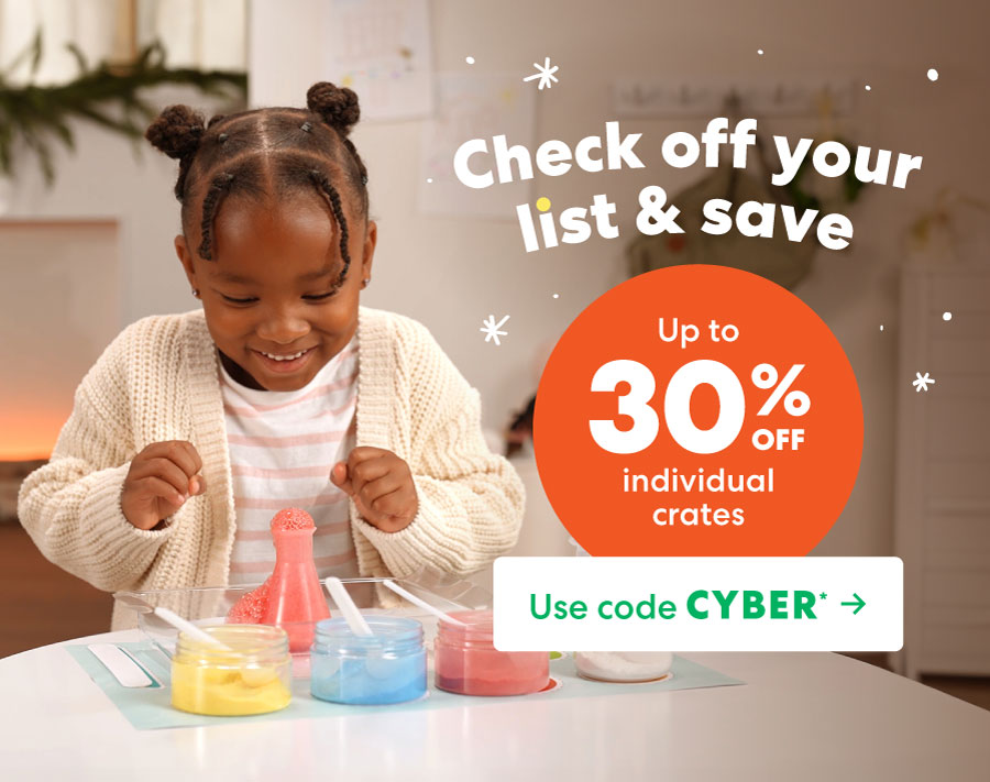 Check off your list & save up to 30%! USE CODE CYBER->