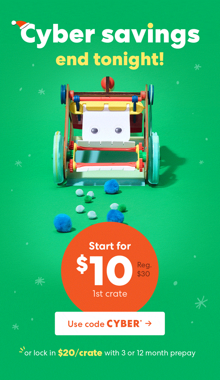 Cyber savings end tonight! Use code CYBER