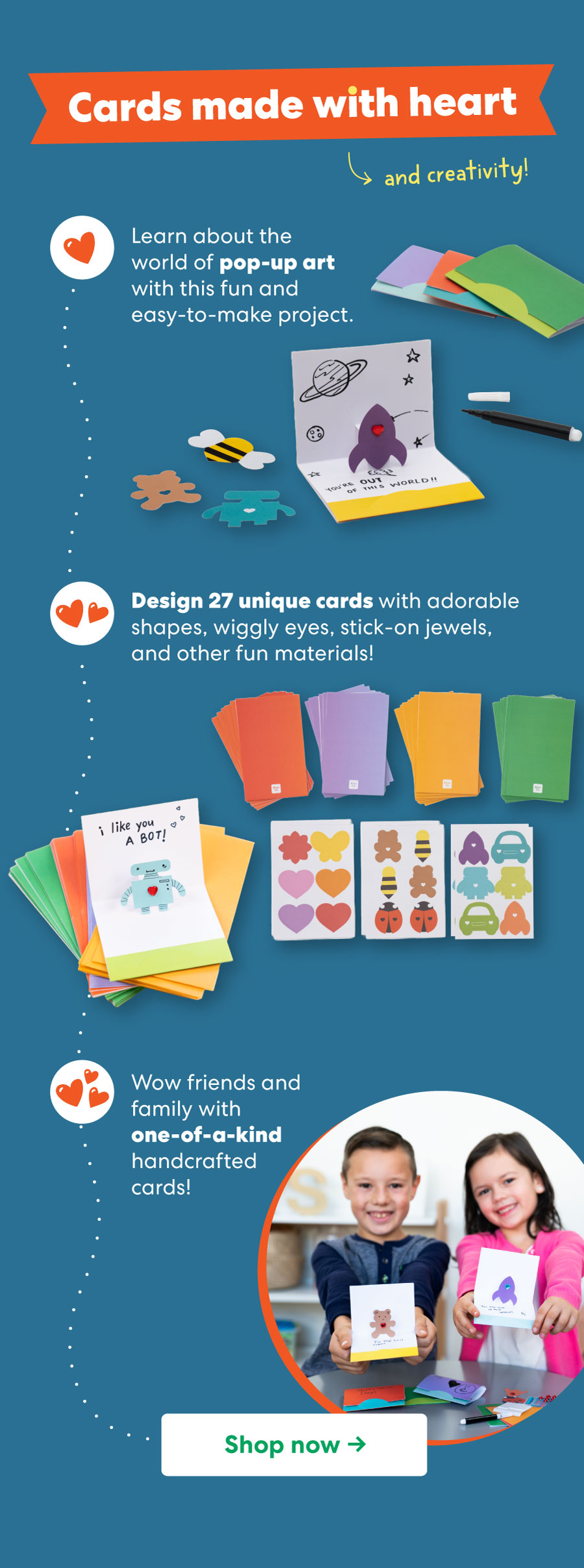 Cards made with heart, and creativity! Shop now!