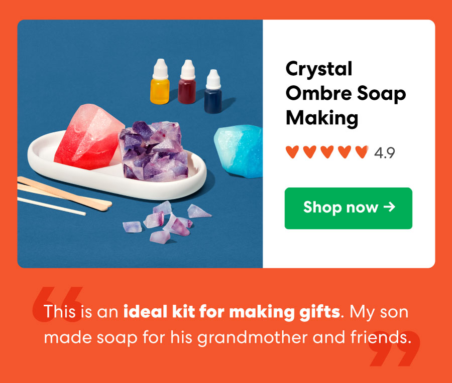 Crystal Ombre Soap Making
