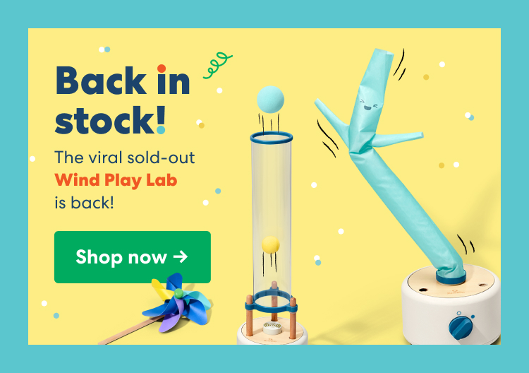 Back in stock! The viral sold-out Wind Play Lab is back! Shop now.