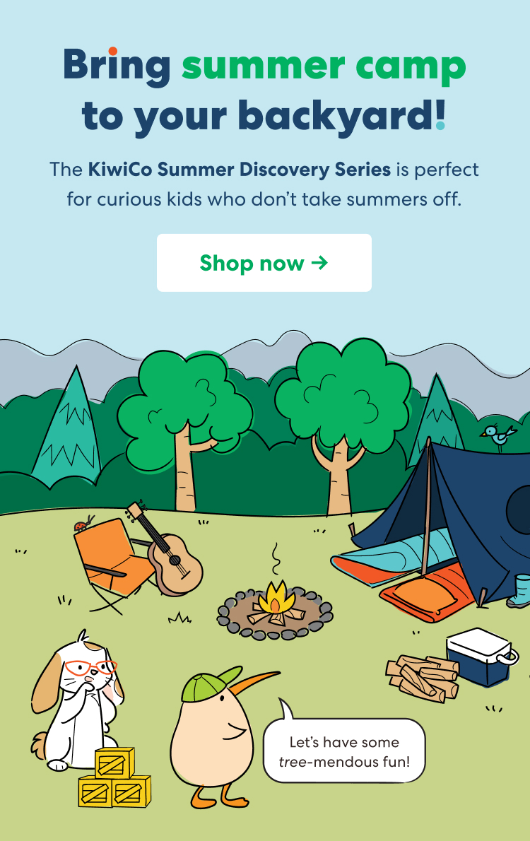 Bring summer camp to your backyard! The KiwiCo Summer Discovery Series is perfect for kids ho don't take the summers off. Shop now!