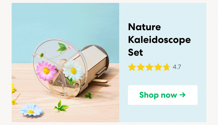 Nature Kaleidoscope Set: Explore nature and create dizzying, dazzling patterns with a customizable kaleidoscope!