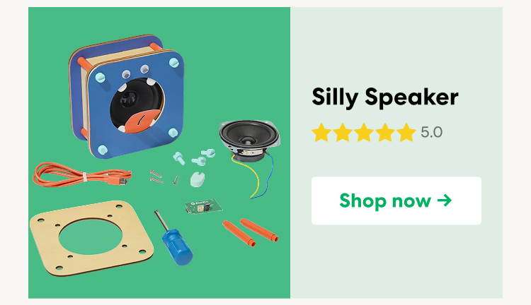 Silly Speaker: Build a working wireless speaker from the inside out and pair it with your own devices to play your favorite tunes.