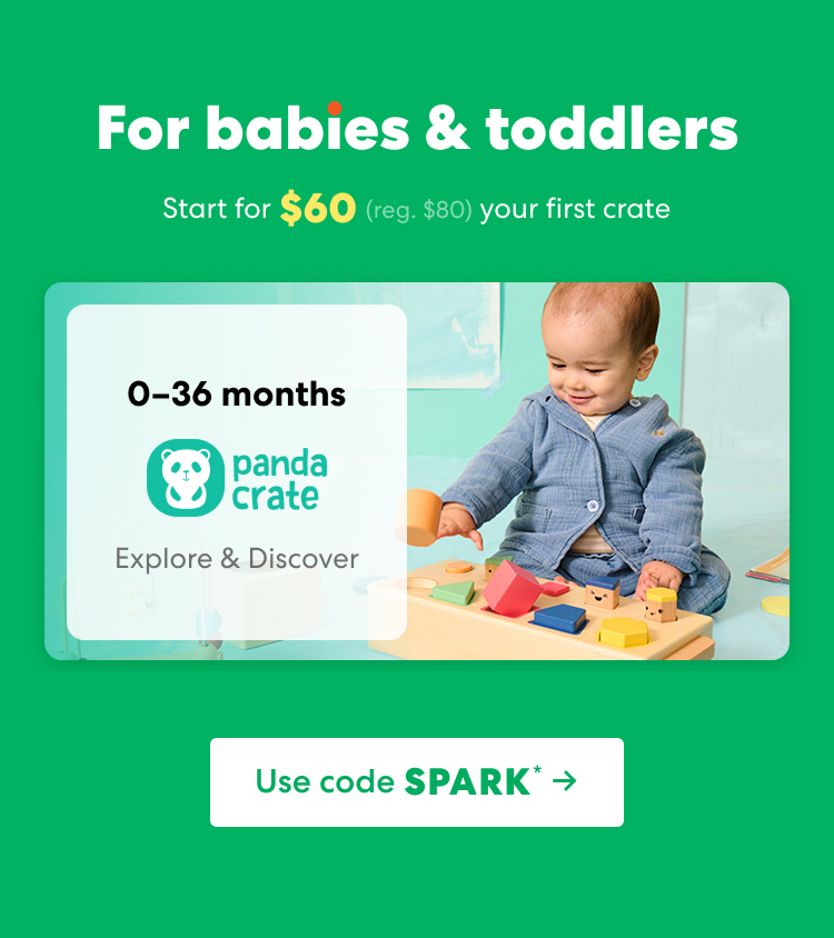 For babies & toddlers - Start for $60 (reg. $80) your first crate