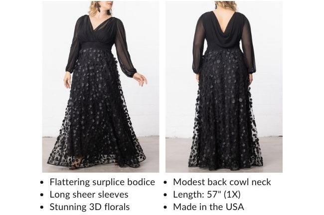 Blossoming Beauty Mesh Evening Gown