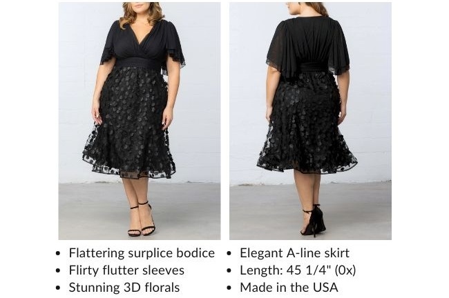 Petals Mesh Cocktail Dress