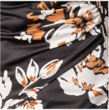 Femme Fatale Faux Wrap Top - Black Blooms