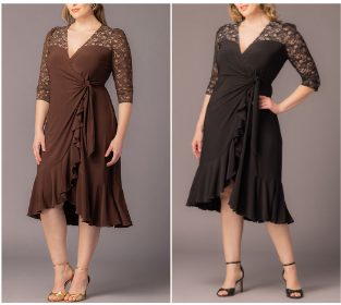 Lavish Lace Wrap Dress