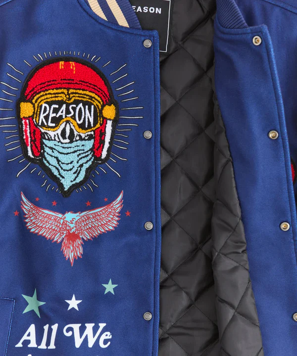 REASON Born Free Varsity Jacket