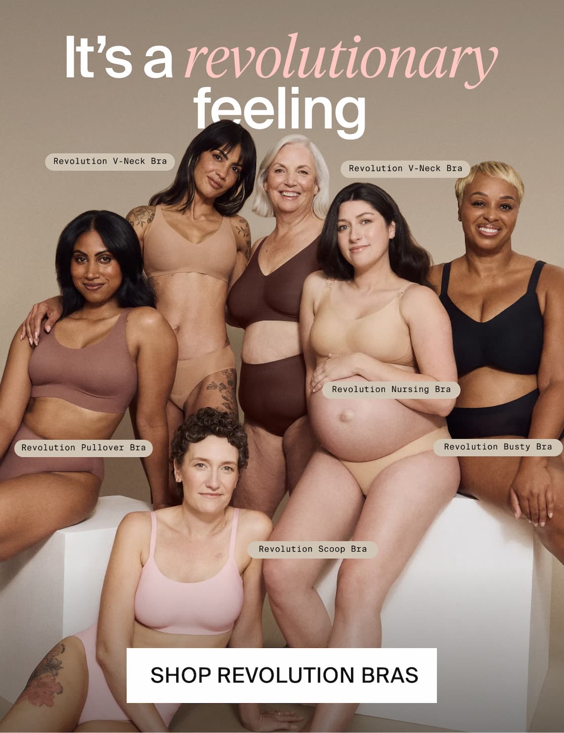 It's a revolutionary feeling. SHOP REVOLUTION BRAS