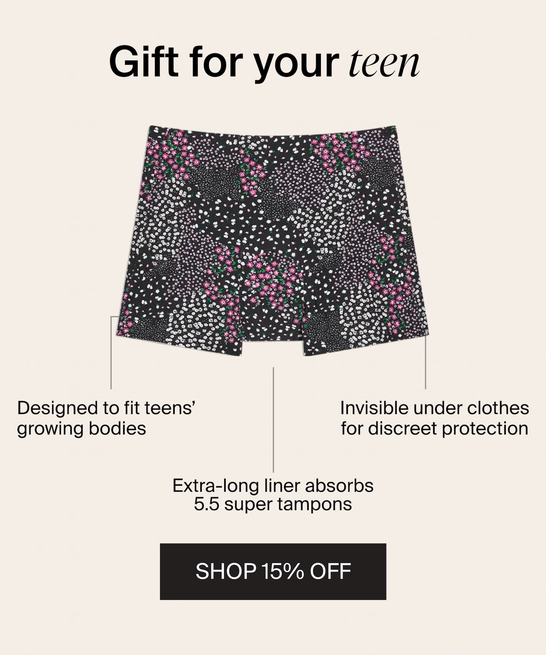 Gift for your teen. SHOP 15% OFF