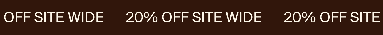 20% OFF SITEWIDE
