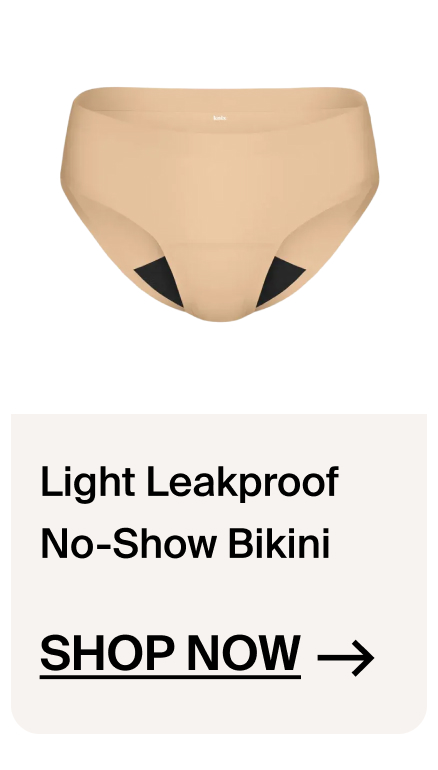 Light Leakproof No-Show Bikini. Shop Now