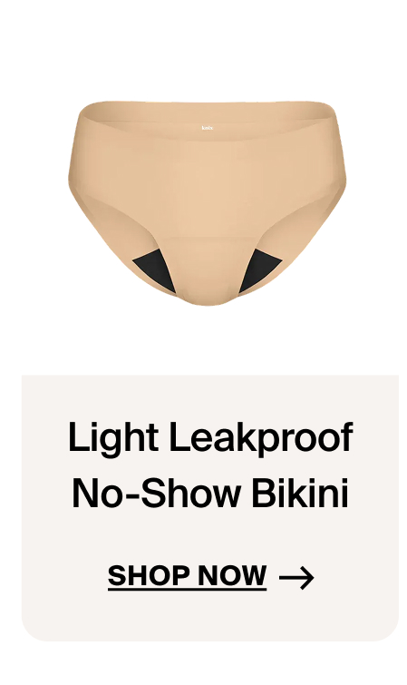 Light Leakproof No-Show Bikini. Shop Now