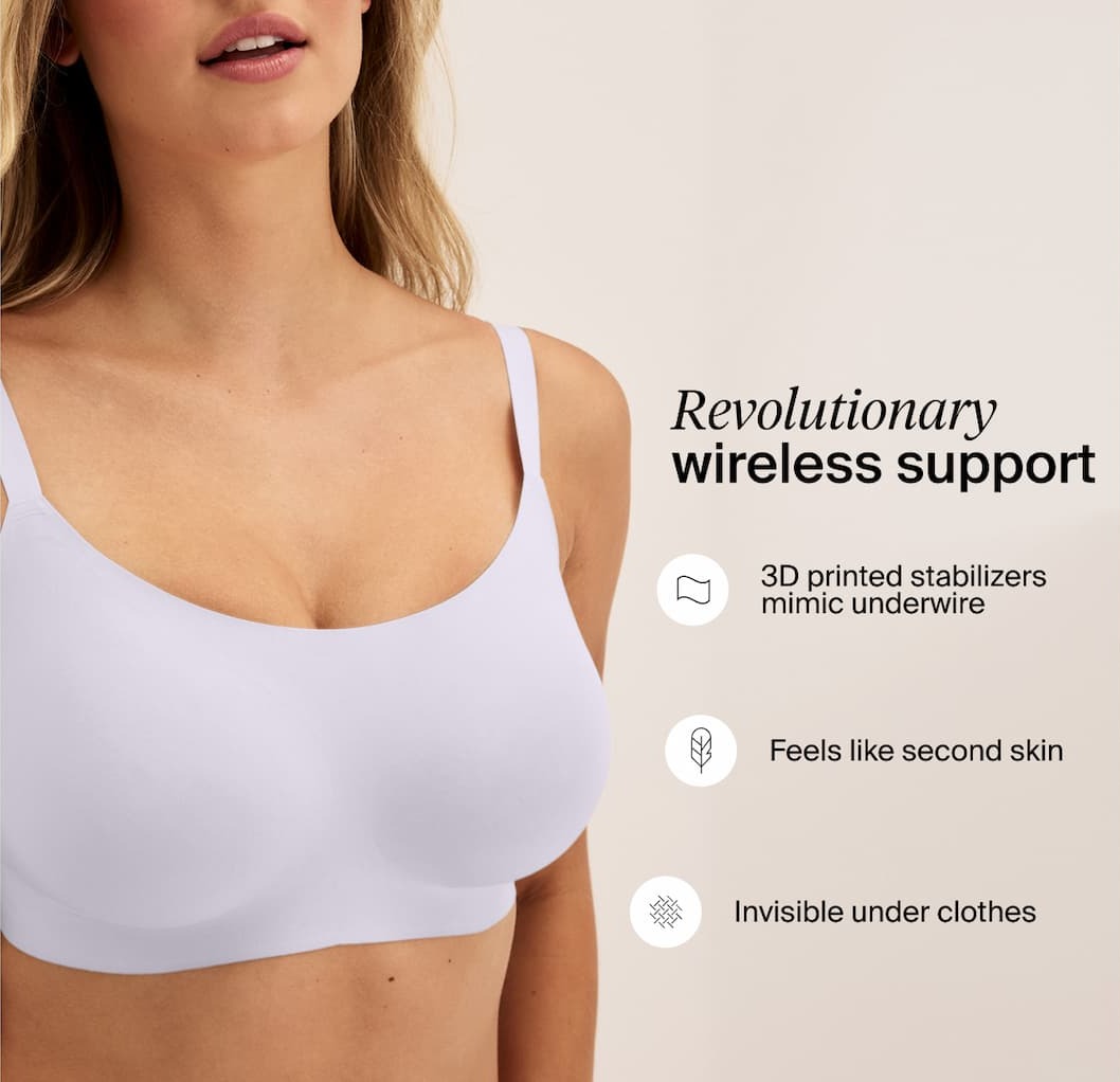 Revolutionary Wireless Support. 3D printed stabilizers mimic underwire