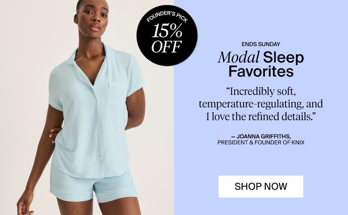 Save 15% on our founder's pick of the week - Modal Sleep Faves
