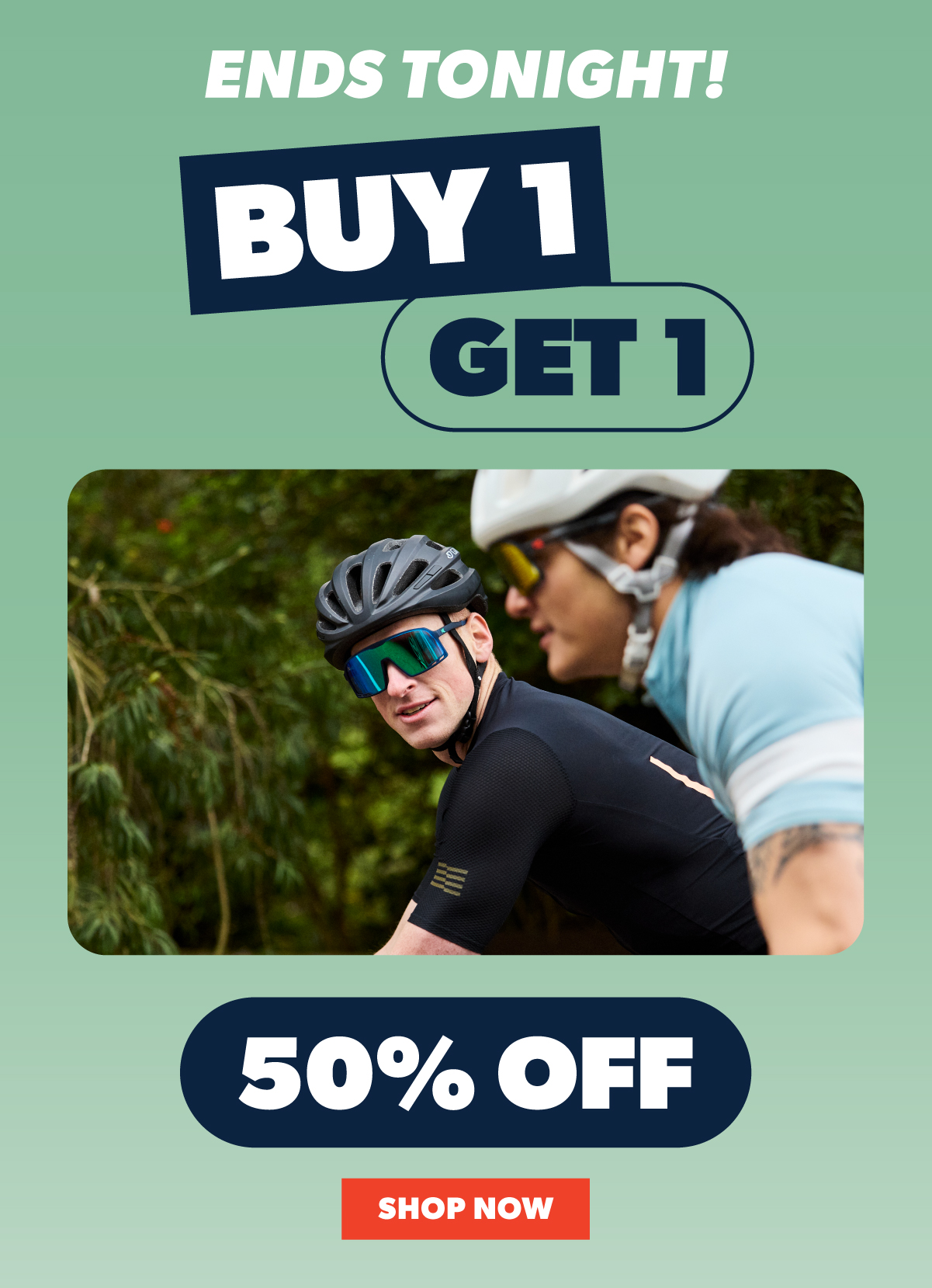 Buy one, get one 50% off
