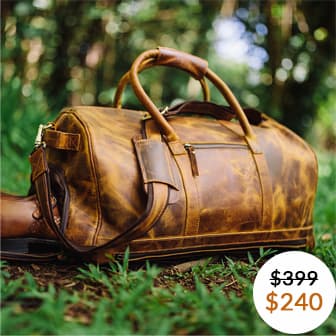 45L Denali Duffel in Antique Brown