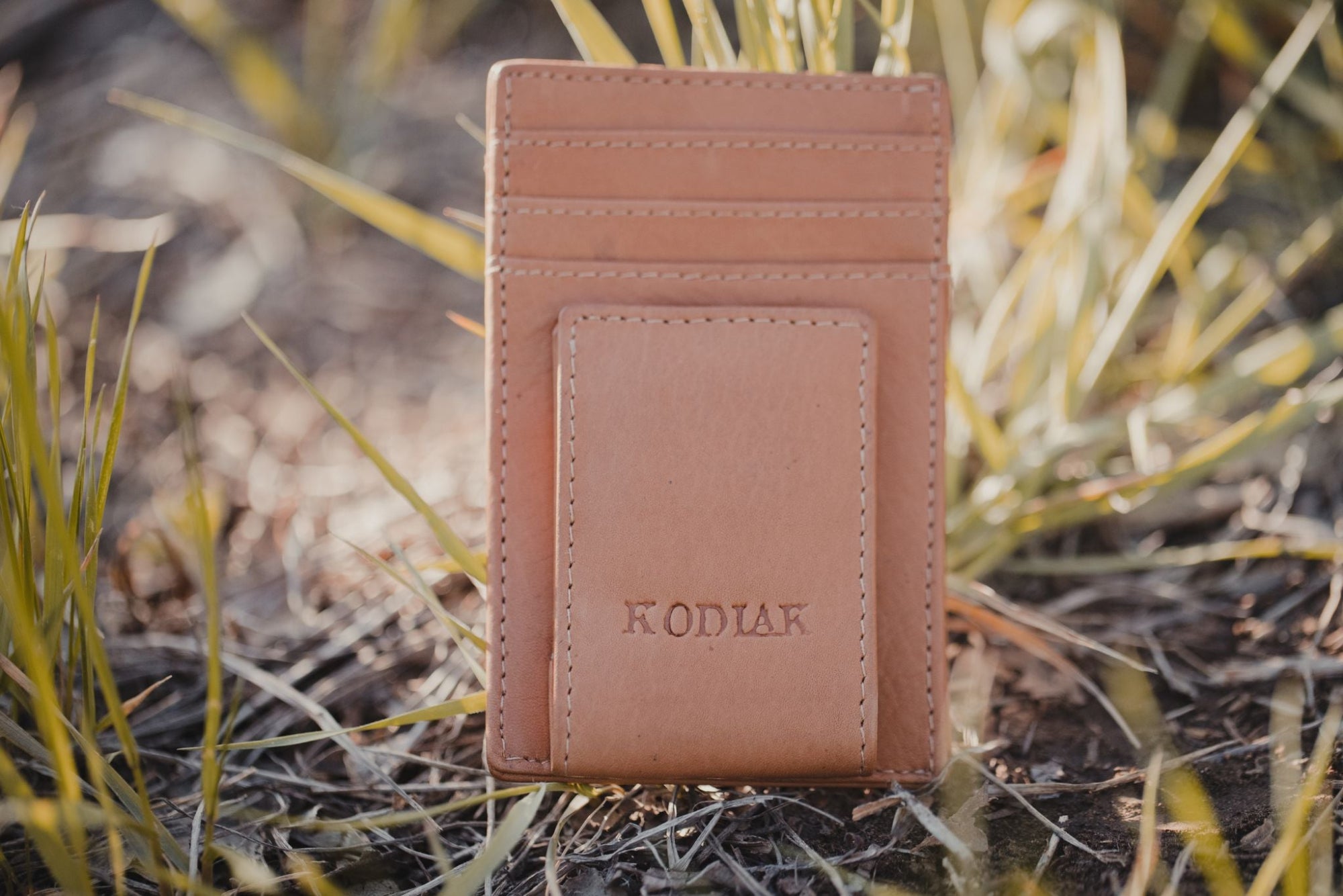 Money Clip in Tan
