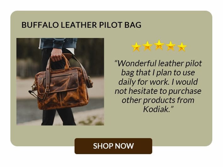 Buffalo Leather Pilot Bag