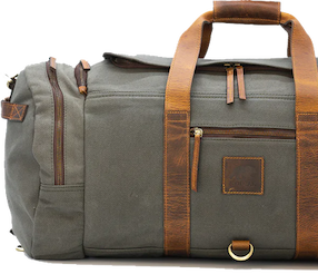 Leather & canvas duffels built to last