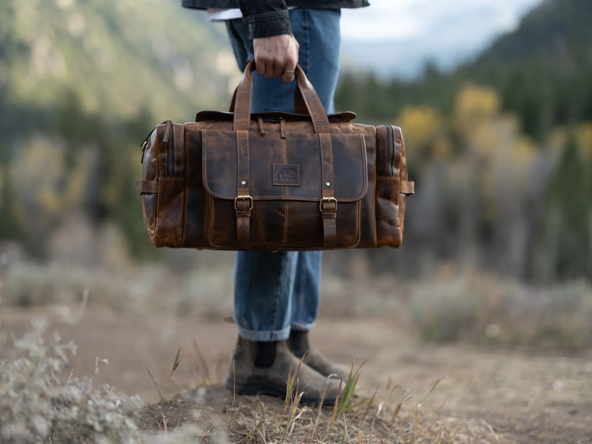Image of Leather Wasatch Duffel
