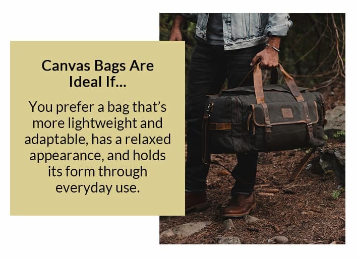 Check out canvas bags
