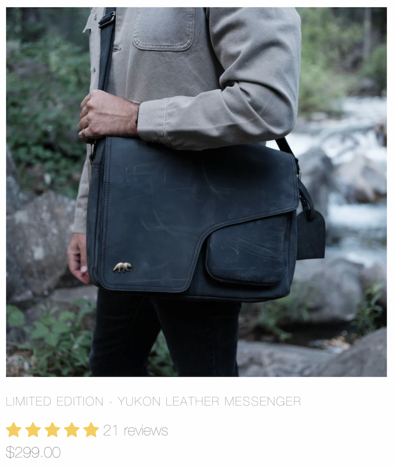 Youkon Leather Messenger Bag