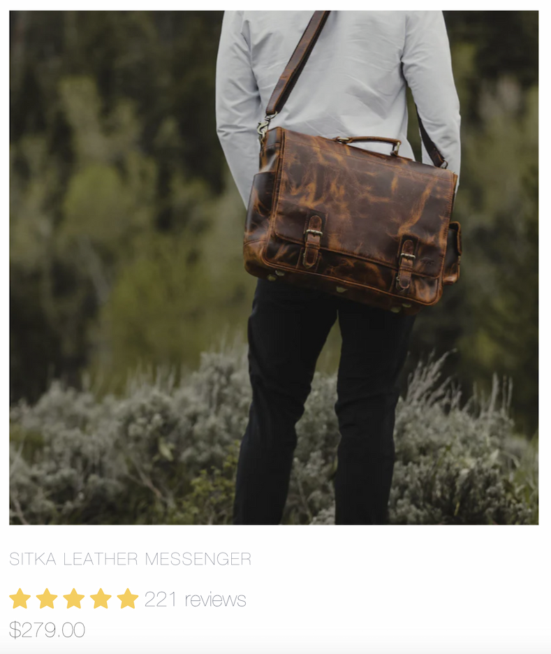 Sitka Leather Messenger Bag