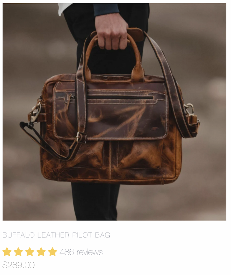Buffalo Leather Pilot Bag