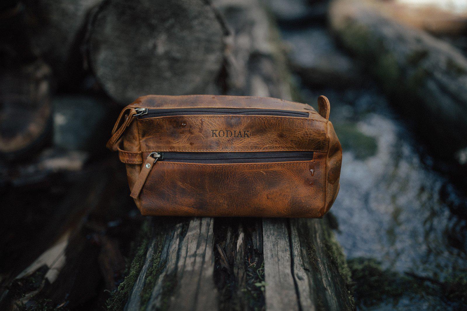 Image of Leather Toiletry Bag