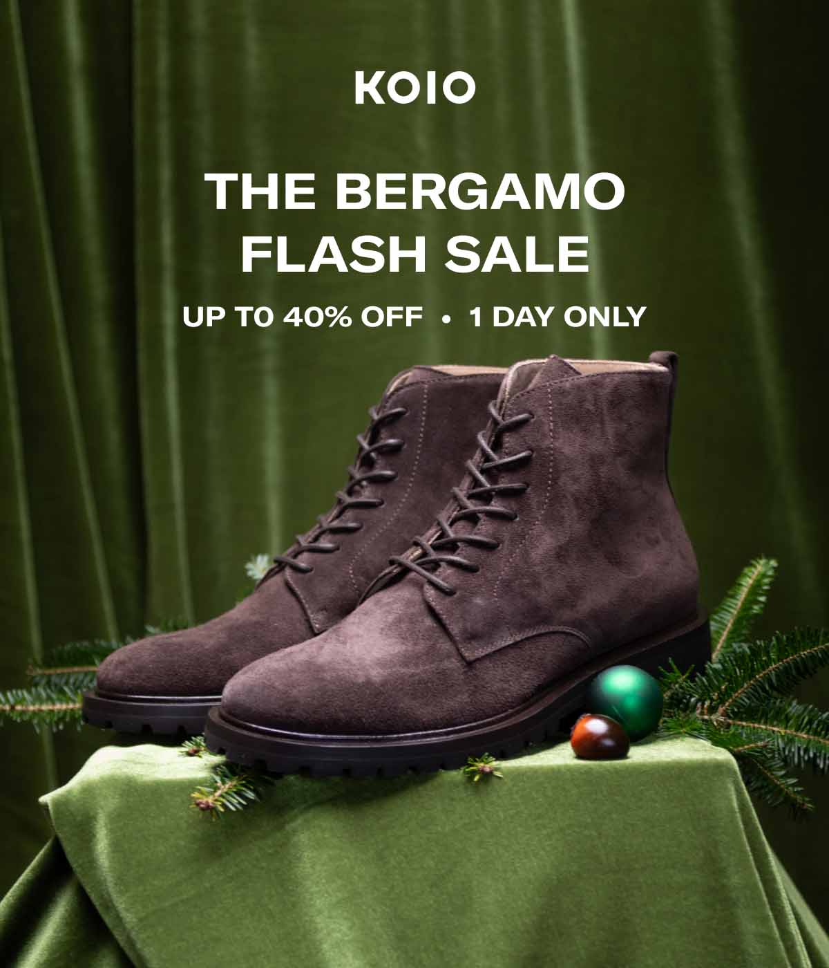KOIO The Bergamo. Flash Sale. Up to 40% Off • 1 Day Only