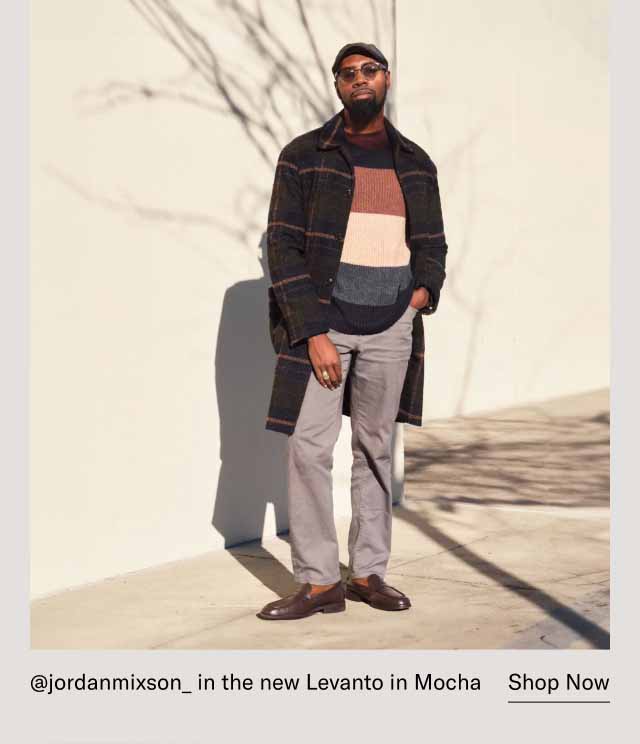 @jordanmixson_ in the new Levanto in Mocha Shop Now