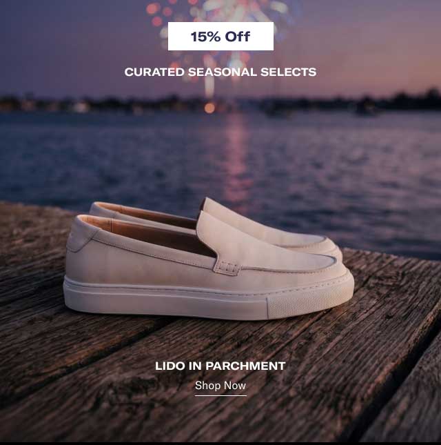 15% OFF CURATED SEASONAL SELECTS LIDO IN PARCHMENT [Shop Now]