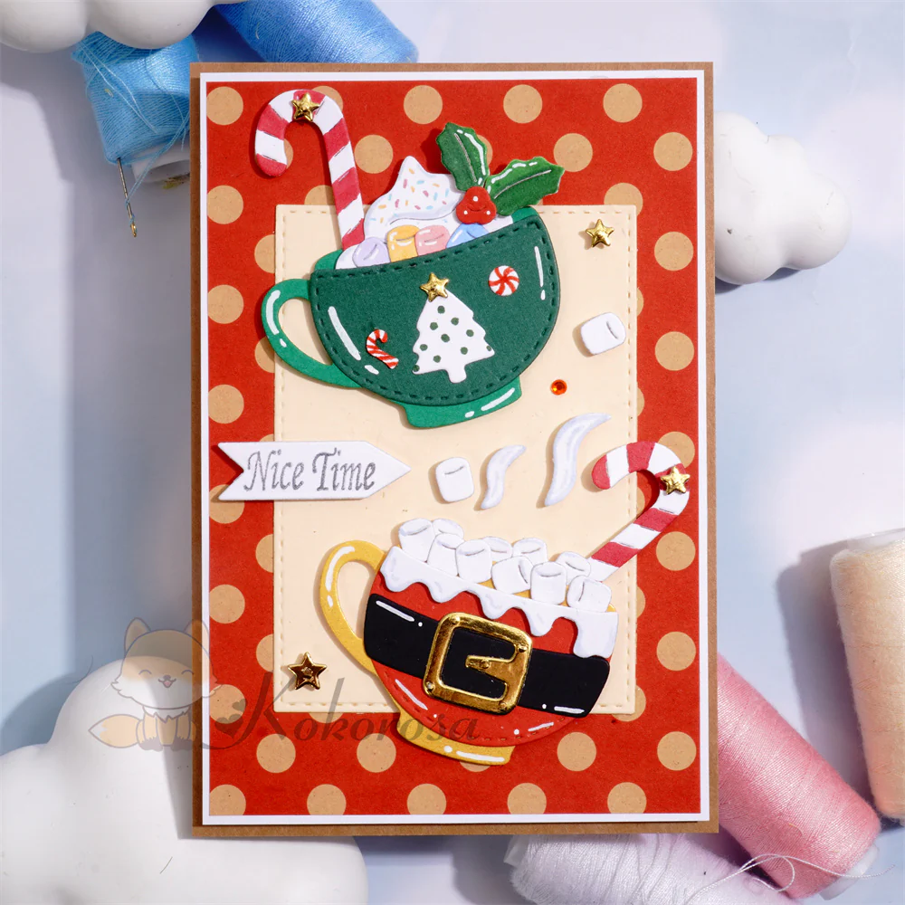 Christmas Cup and Ice Cream Sugar Cane