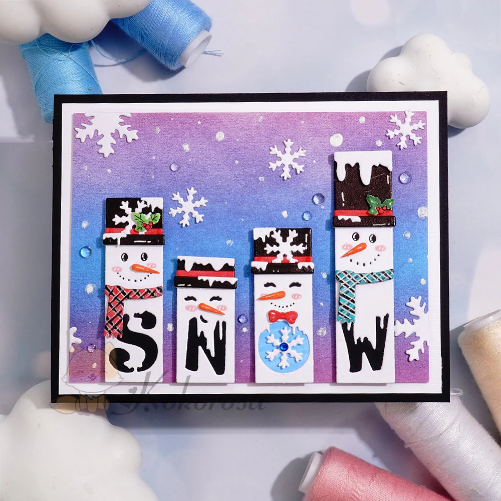 Snow Word Flat Snowman