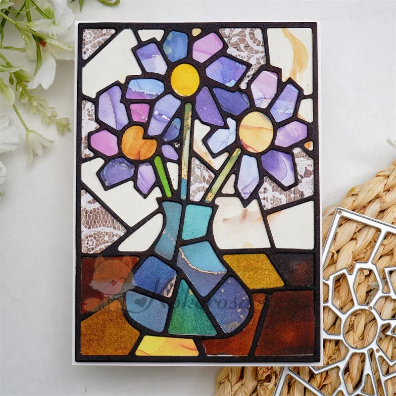 Collage Art Flower Frame Board