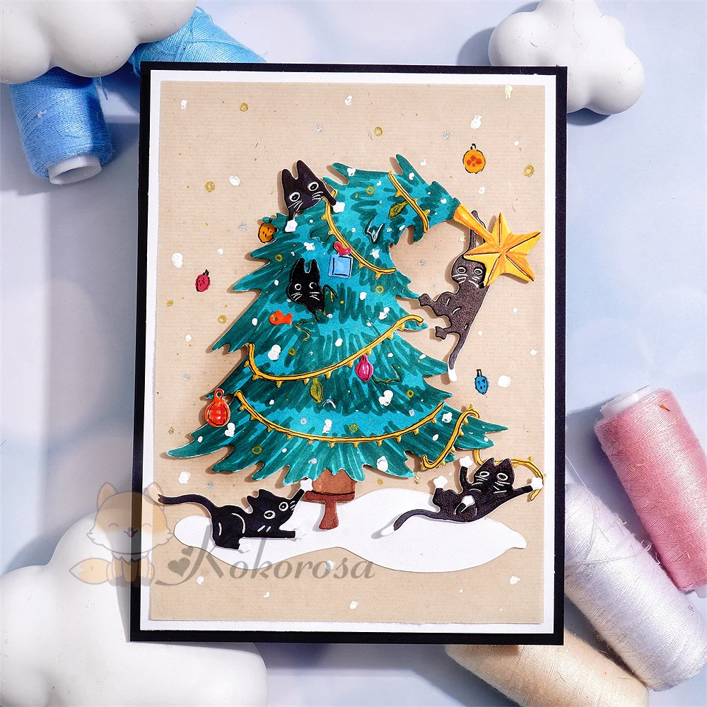 Cats in the Christmas Tree