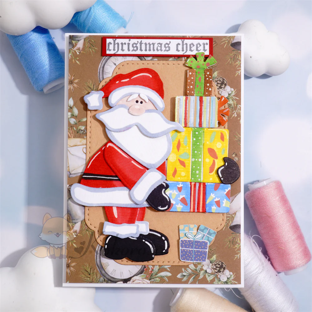 Santas Carrying Gift 