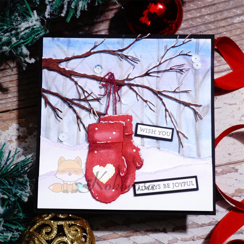 Pair of Gloves Hanging on Tree