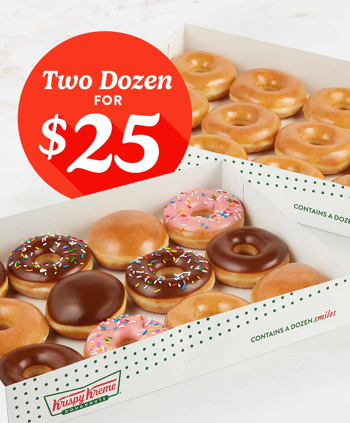 Enjoy Two Dozen for only $25 today & tomorrow!