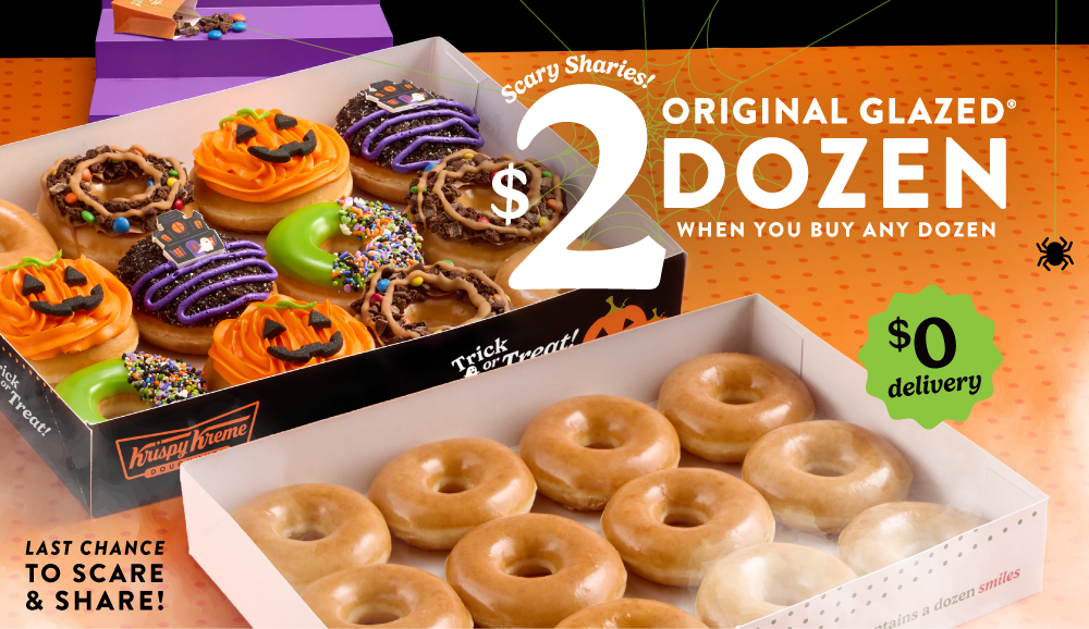 Enjoy a $2 Original Glazed® Dozen when you buy any dozen. This weekend only!