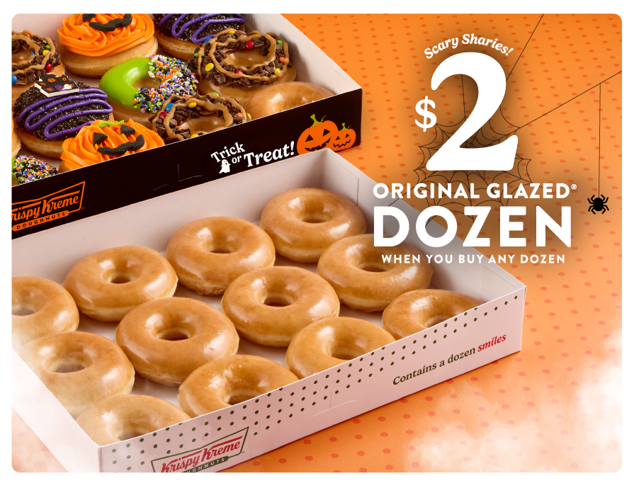 Enjoy a $2 Original Glazed® Dozen when you buy any dozen. Ends today!