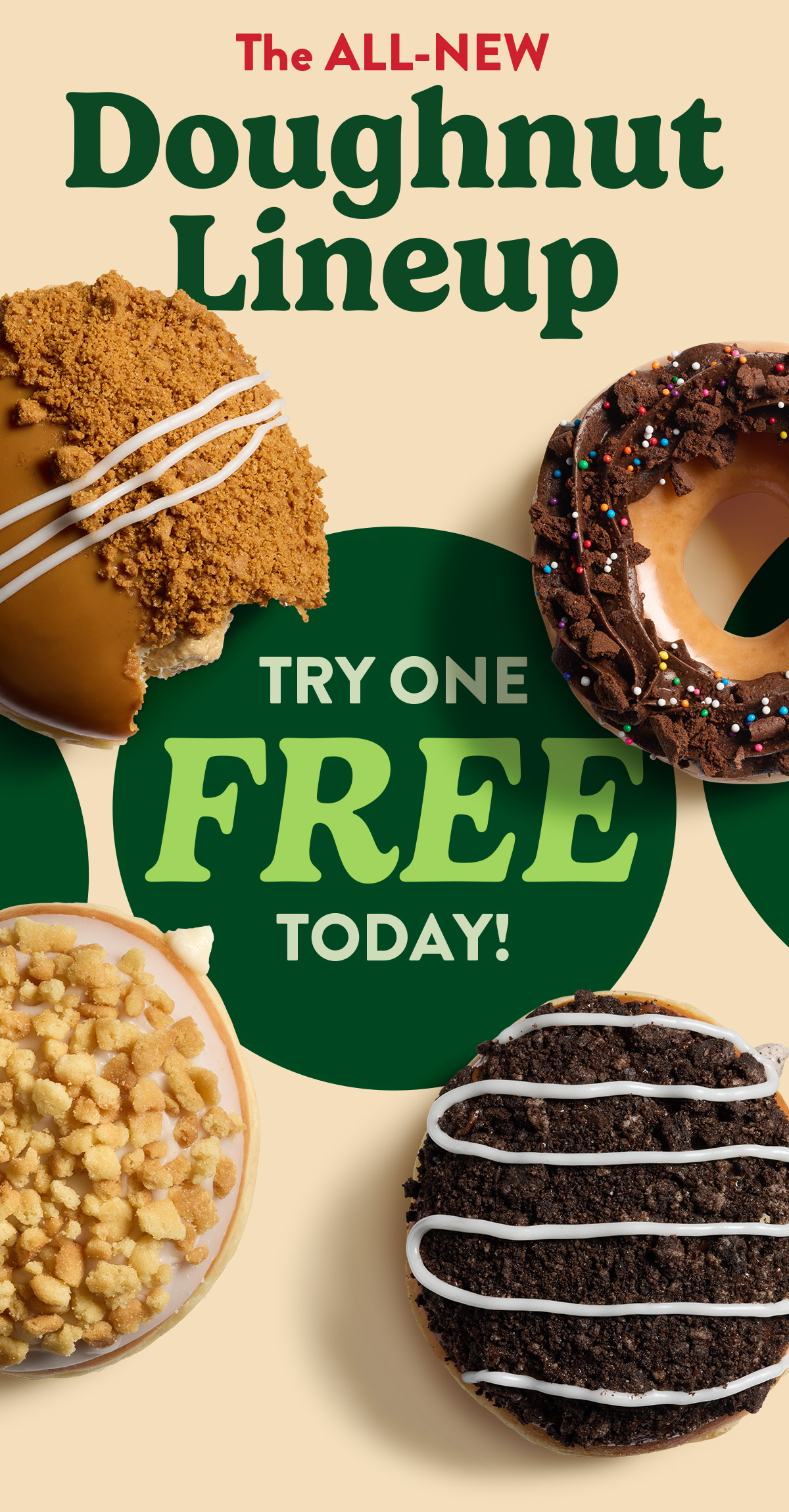 Enjoy any doughnut for FREE with your next purchase! Now thru 11/28.