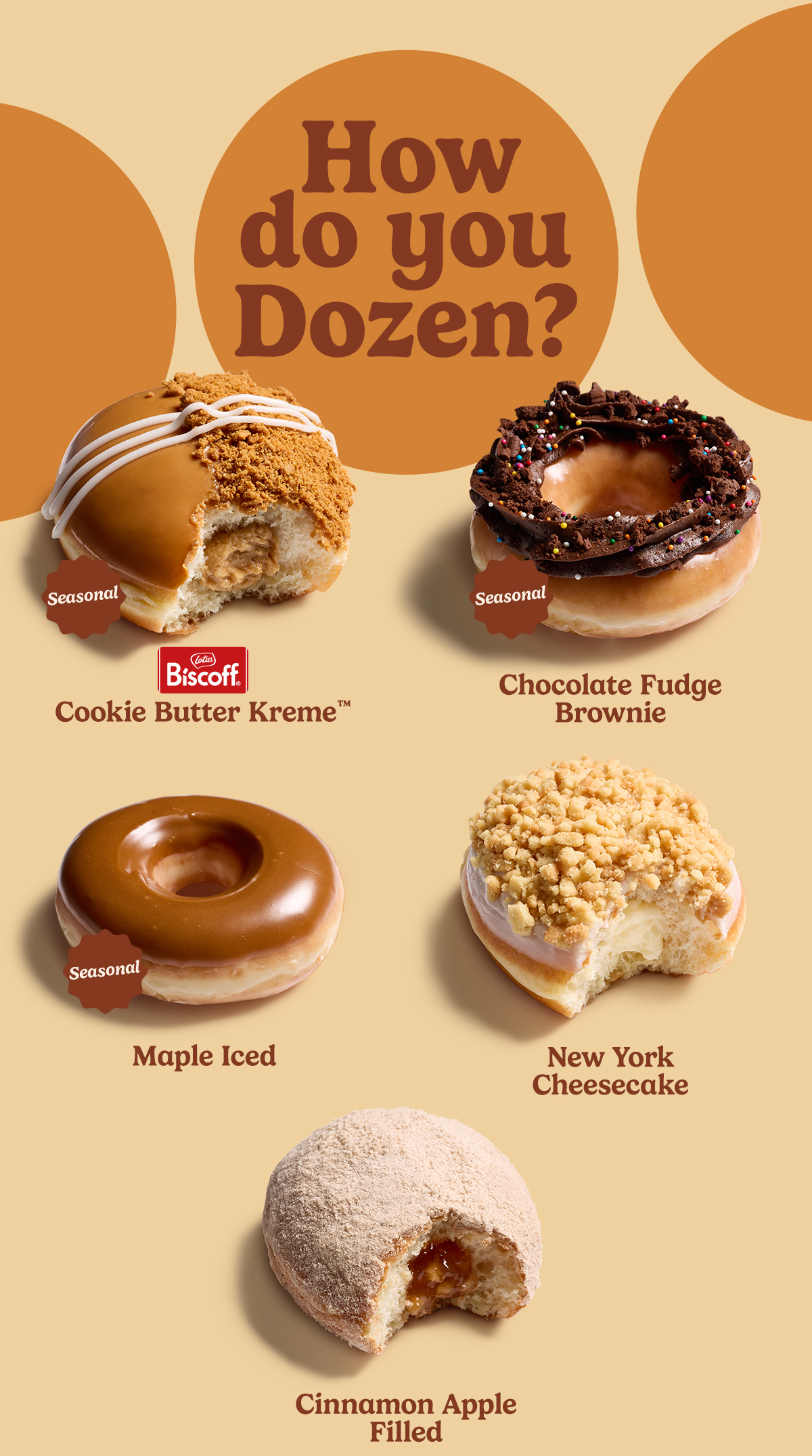 Try the new lineup in the Fall Favorites Dozen!
