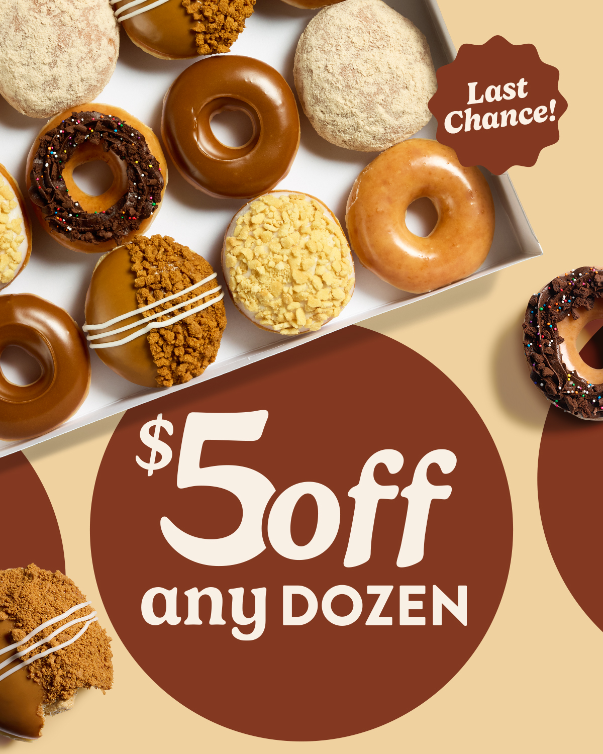 Enjoy $5 off any dozen! Today only.