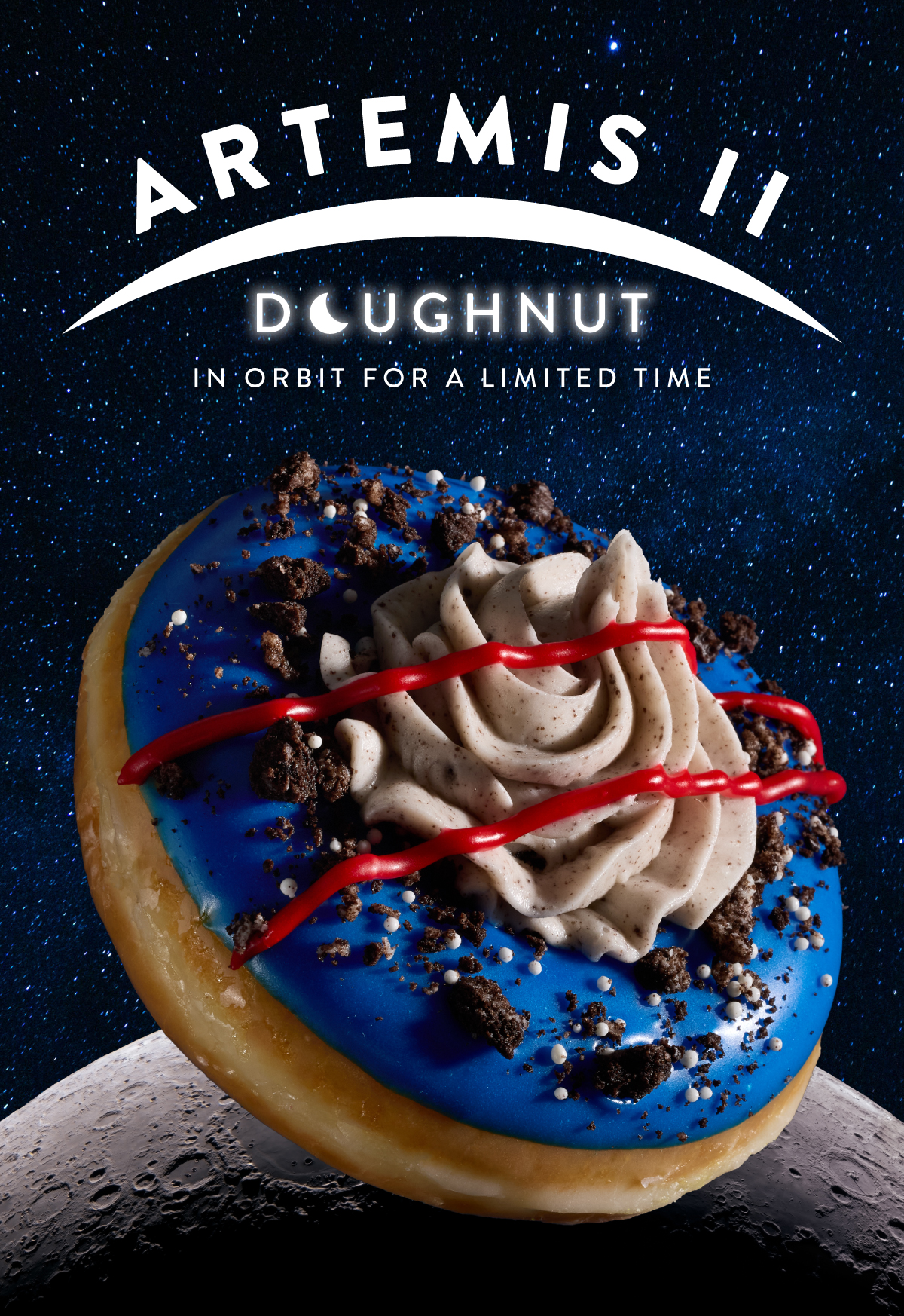 Try the limited-time Artemis II doughnut before it's gone. Now thru 2/X.