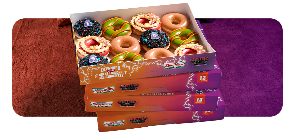 Share the Krispy Kreme Masters of the Universe Collection Specialty dozen with your crew.