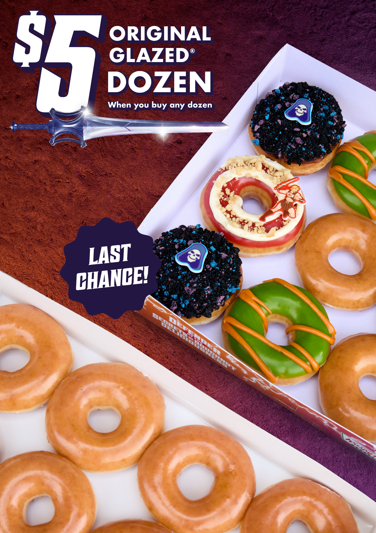 Last chance for a $5 Masters of the Universe Specialty Dozen when you buy any dozen!